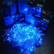 Гирлянда светодиодная 200 LED Синяя, Белый силикон 15 м