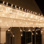 Гирлянда светодиодная 100 LED «Бахрома» Тепло-белая от Сети на Белом проводе 3х0,5 м