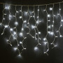 Гирлянда светодиодная 100 LED «Бахрома» Белая от Сети на Белом проводе 3х0,5 м