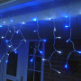 Гирлянда светодиодная 100 LED «Бахрома» Синяя от Сети на Белом проводе 3х0,5 м