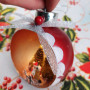 Елочный шар LED 3D фигура Санта «New year» 11х9х6,5 см