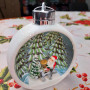 Елочный шар LED 3D фигурки «Новогодний Санта» 11,5х9,5х6,5см