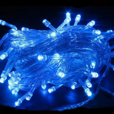 Гирлянда светодиодная нить Синяя 400 LED, 20 м шнур белый силикон