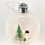 Ялинкова куля LED 3D фігурки «Сніговик» Порожня 9,5см