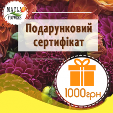 1000 грн - подарунковий сертифікат