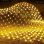 Гірлянда світлодіодна сітка Золото 96 LED, 1,5*1,5 м шнур прозорий
