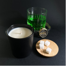 Ароматична соєва свічка у склянці Абсент з чорної смородини 240 мл