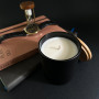 Ароматична соєва свічка у склянці Шкіра і дров'яний дим 240 мл