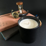 Ароматична соєва свічка у склянці Шкіра і дров'яний дим 240 мл