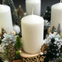 Рождественский подсвечник Адвент Венок с Белыми свечами d-40 см