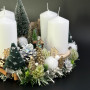 Різдвяний підсвічник Адвент Вінок з Білими свічками d-40 см