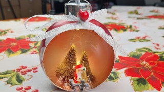 Ялинкова куля LED 3D фігура Санта 