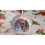 Ялинкова куля LED 3D картинка «Новий рік, сніговик» 11х13,5х4см